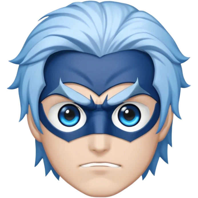 satoru gojo en batman cheveux blanc et yeux bleu emoji