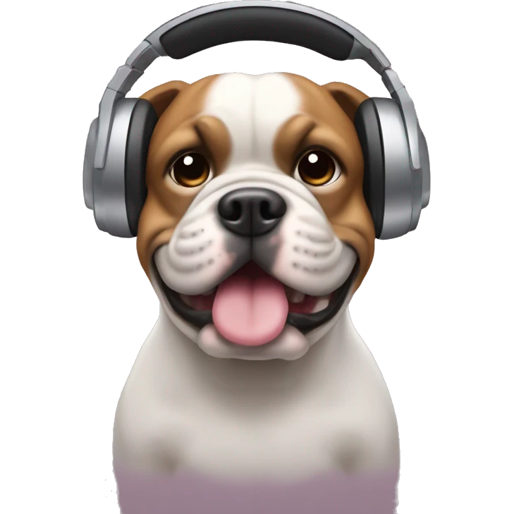frech buldog with headphones emoji