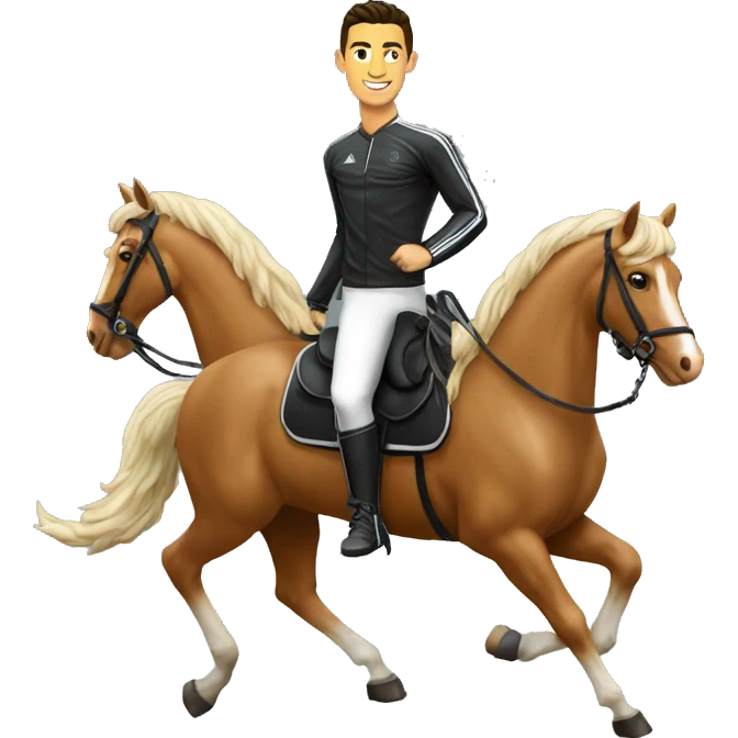 Cristiano ronaldo sur un cheval emoji