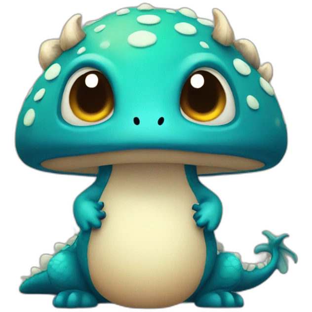 dragon cute mushroom emoji