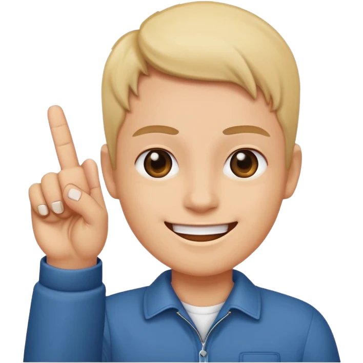 Smiling with middle finger up emoji