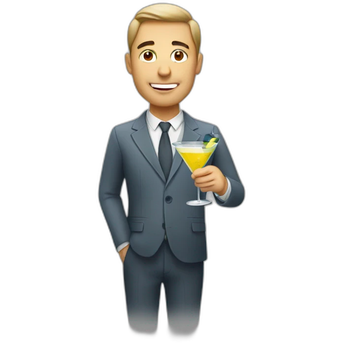 man who drink martini emoji