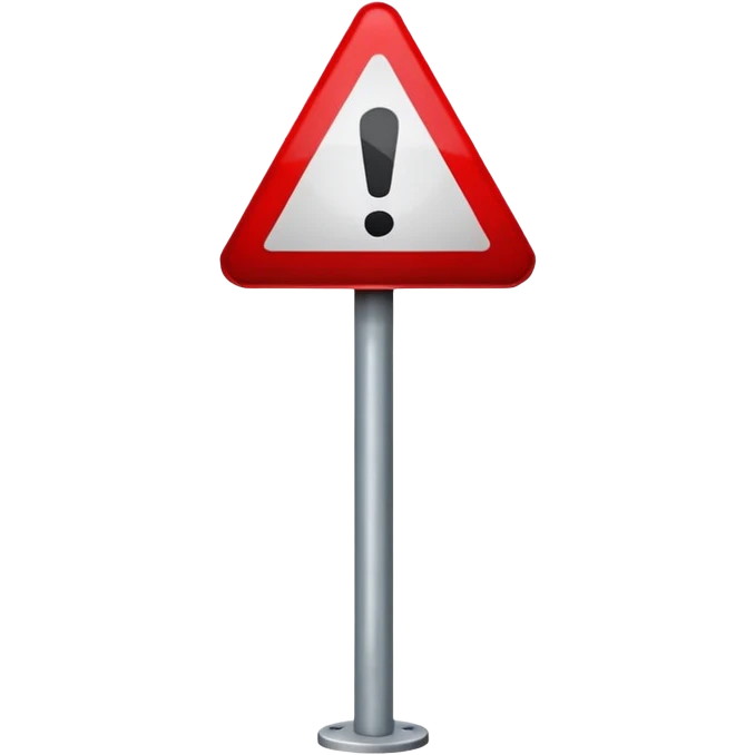 Make a red danger sign with a pole emoji