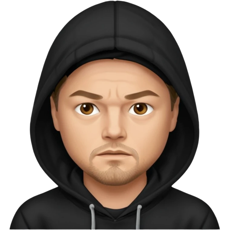 leonardo di caprio wears black hoodie emoji