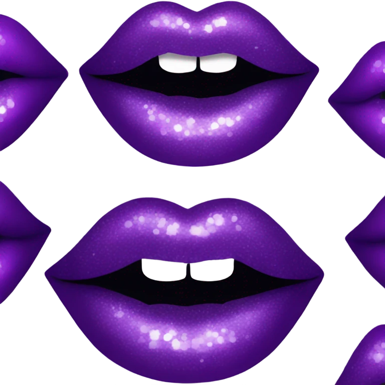 Sparkly purple lips ￼ emoji