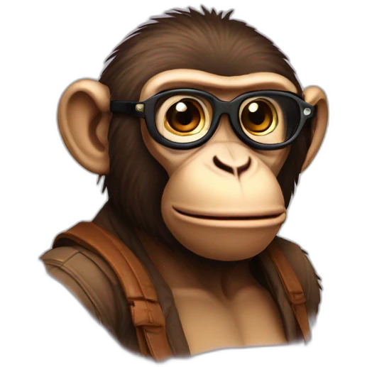 Cool monkey emoji