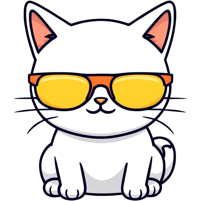 Cat with sunglasses emoji