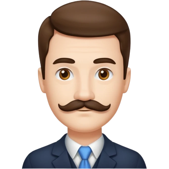 A person with a square mustache and a side part  emoji