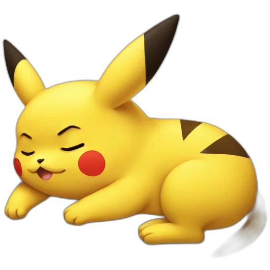 Pikachu sleeping emoji
