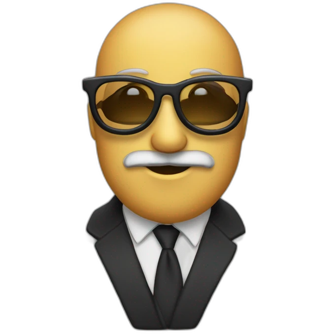 Tête avec des lunettes écoutant de la musique emoji