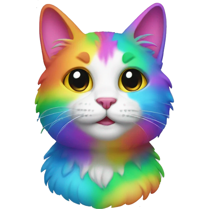 Rainbow cat emoji