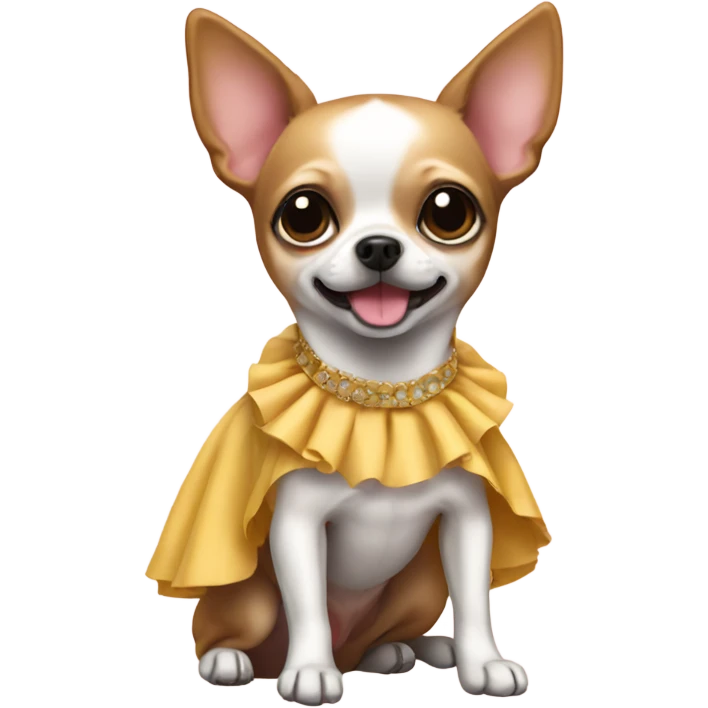 Chihuahua with dress  emoji