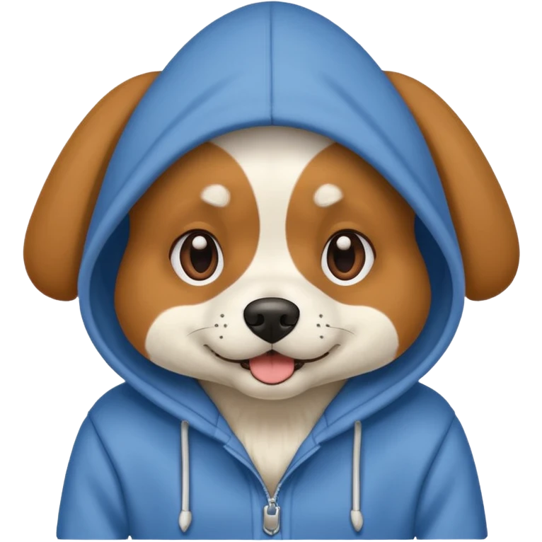 Dog wering hoodie emoji