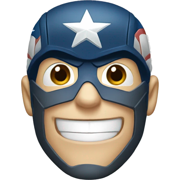 Captain America smiling head emoji