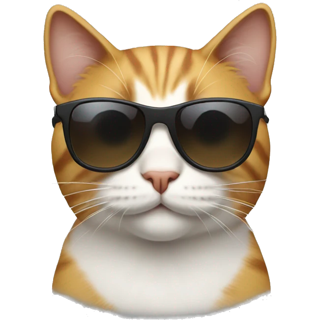 Cat with sunglasses emoji