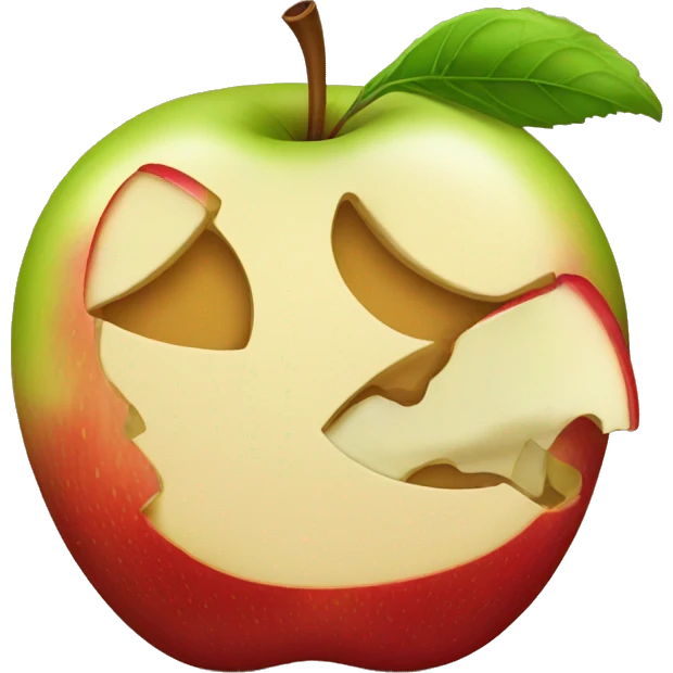 bitten apple emoji