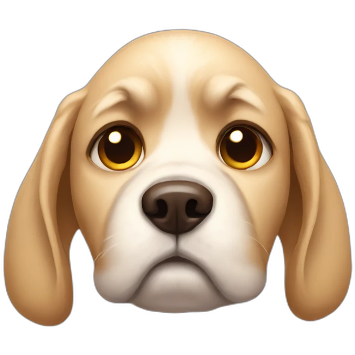 Sad dog emoji