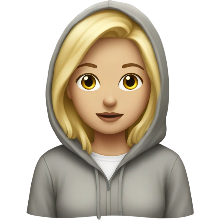 Blonde girl with a hoodie  emoji