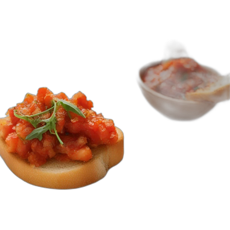 Crispy bruschetta with nduja emoji