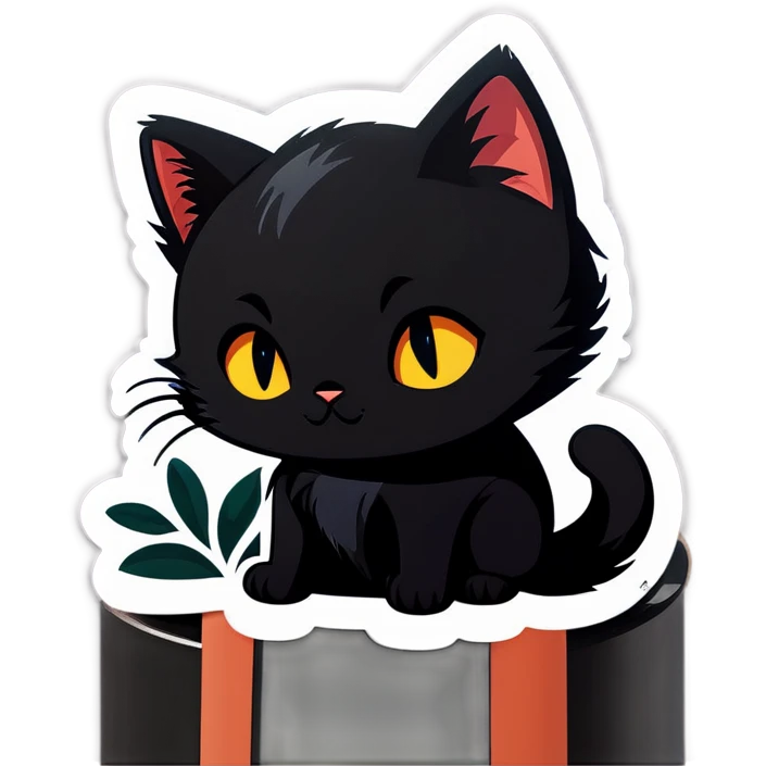 Black cat  emoji