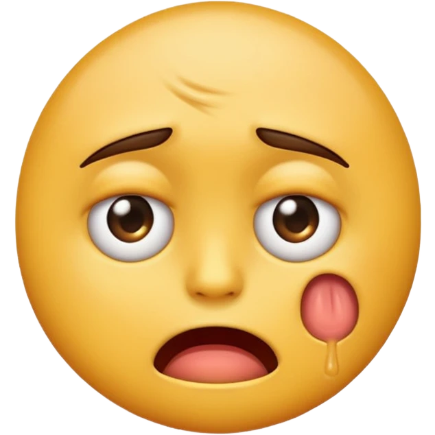 emoji representing the feeling of cringe, with an awkward, uncomfortable facial expression emoji