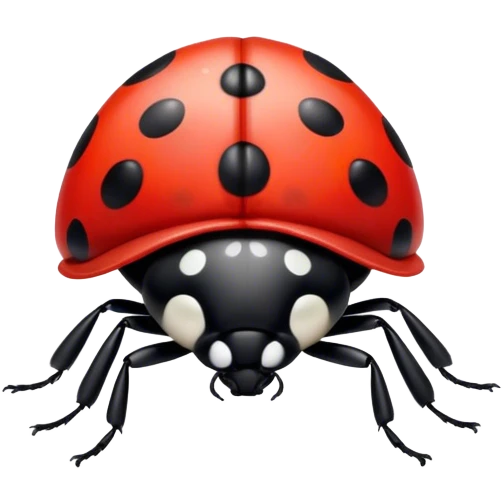 lady bug with hat on. emoji
