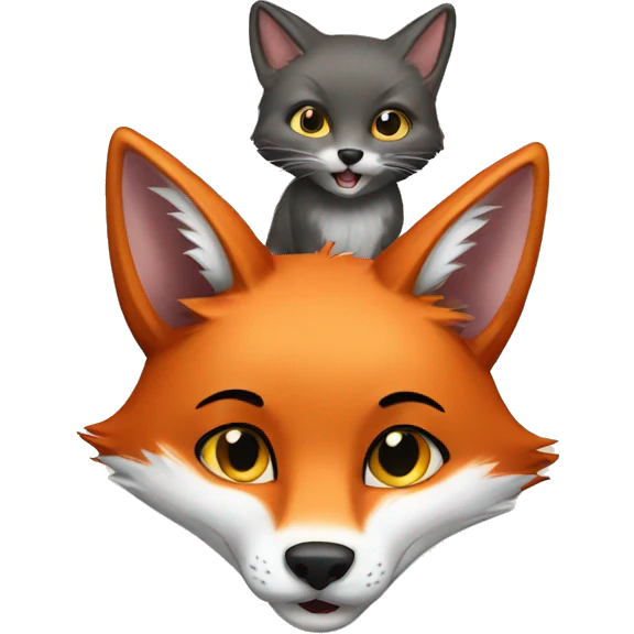 fox and cat emoji