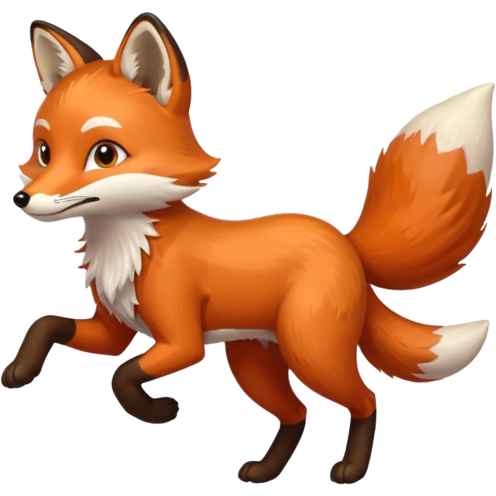 fox running fast emoji