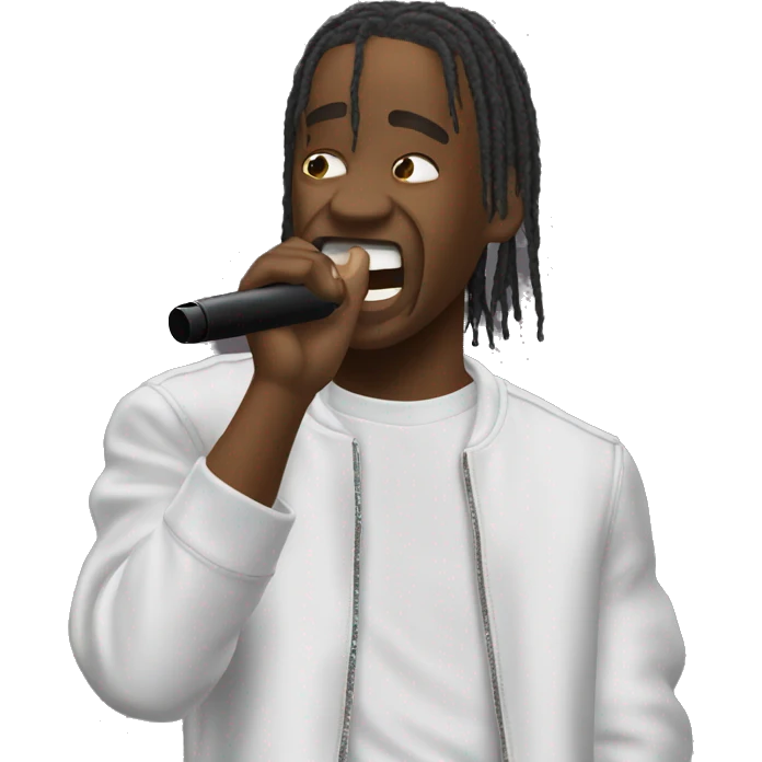 Travis Scott singing FE!N emoji