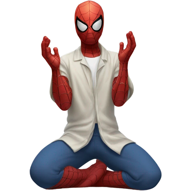 Spider-Man prayer hands emoji