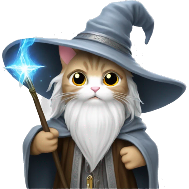 kitty gandalf wizard emoji