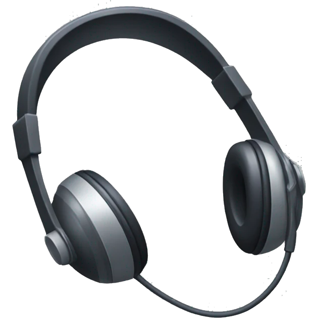 headphone tilted to side and up emoji