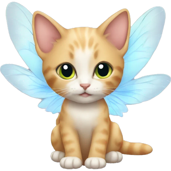 Kitten with fairy wings emoji
