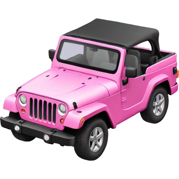 convertible girly pink jeep emoji