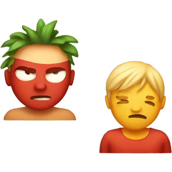 Red sunburn emoji