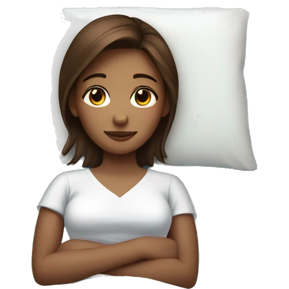 fair skin girl with warm brown hair laying in a hospital bed  emoji