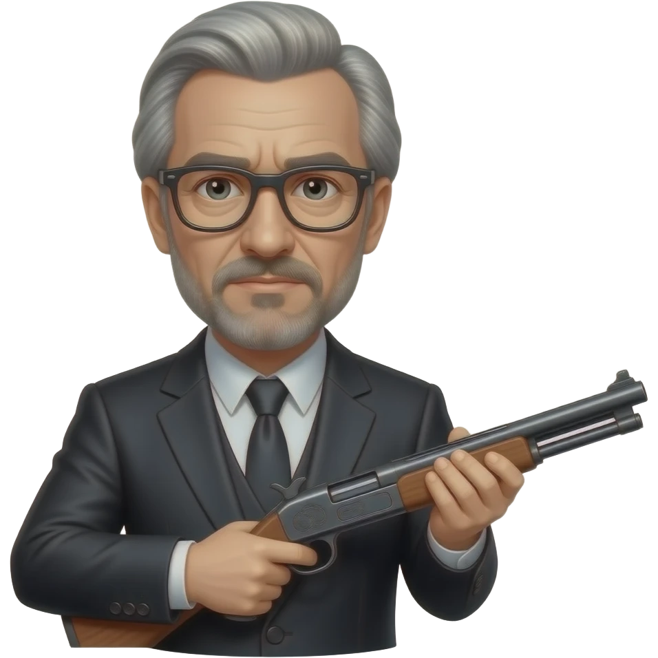 Антон Чигур из фильма Старикам тут не место с дробовиком emoji