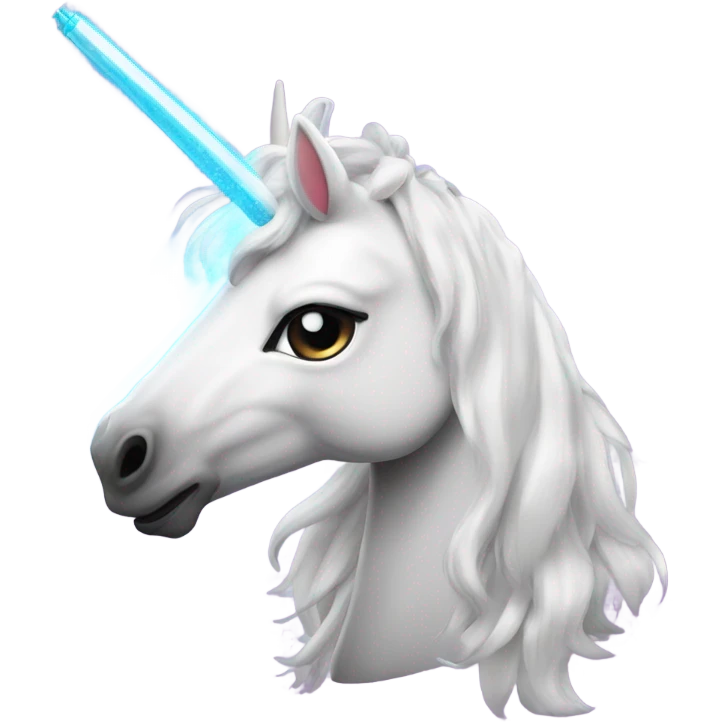 Unicorn with laser guns emoji