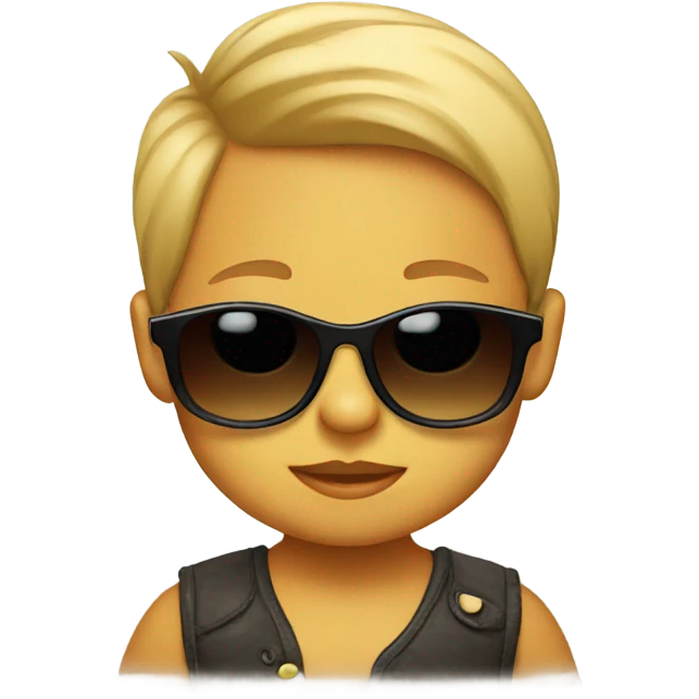 Baby wearing sunglasses emoji