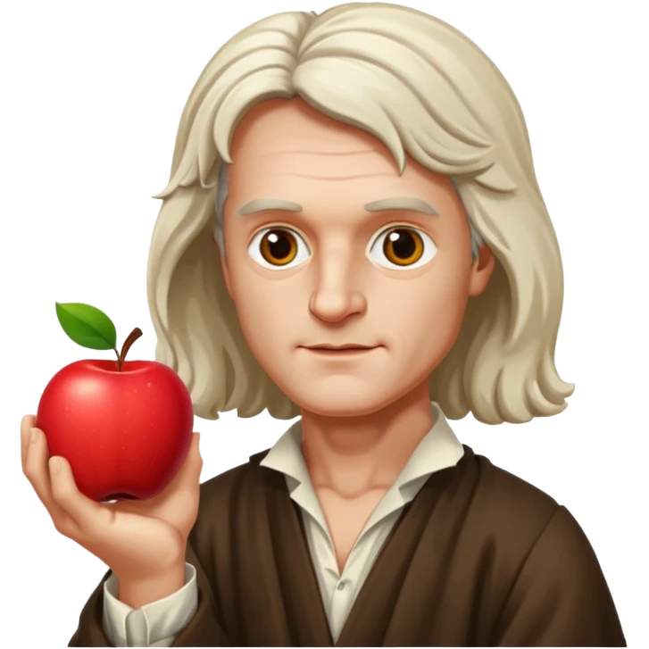isaac newton hold an apple emoji