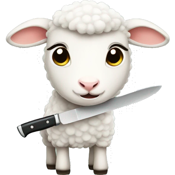 Lamb with a knife emoji