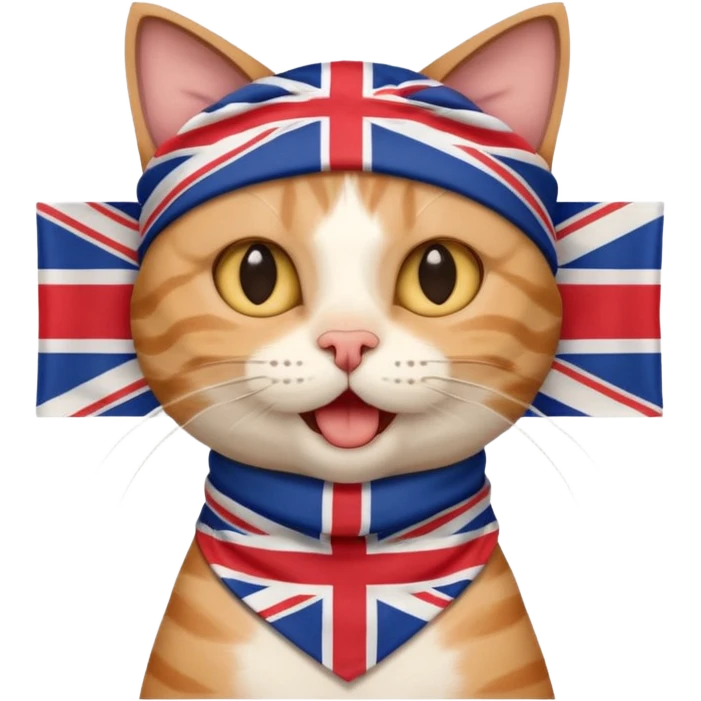 cat singing "my butthole speaks british" emoji