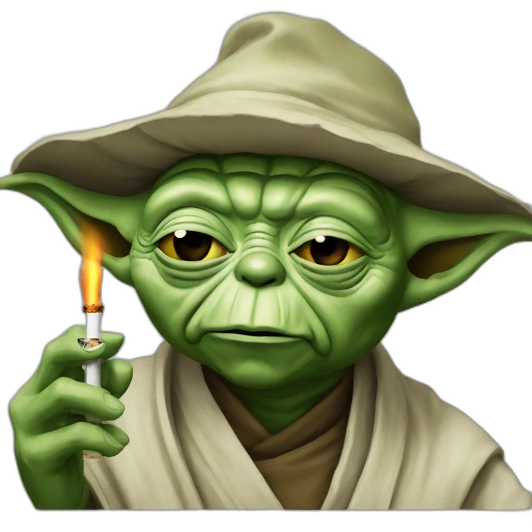 smoking yoda emoji