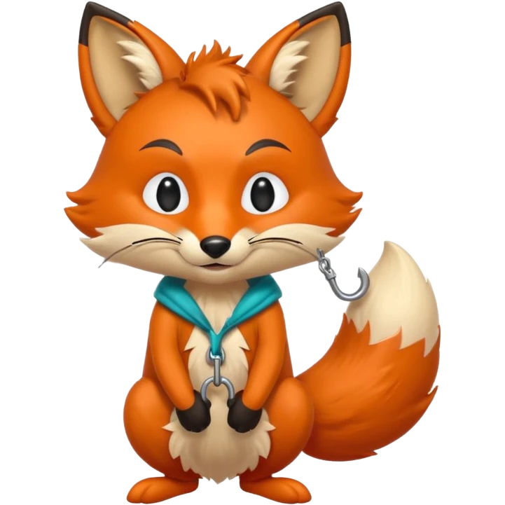 Foxy the fox with a hook emoji