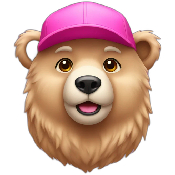 bear with a pink cap emoji