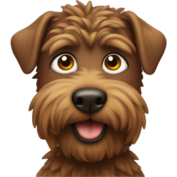brown doodle with a short Mohawk  emoji