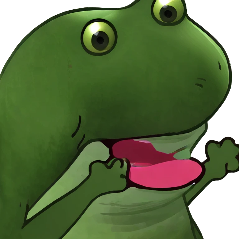 Pink lip biting emoji