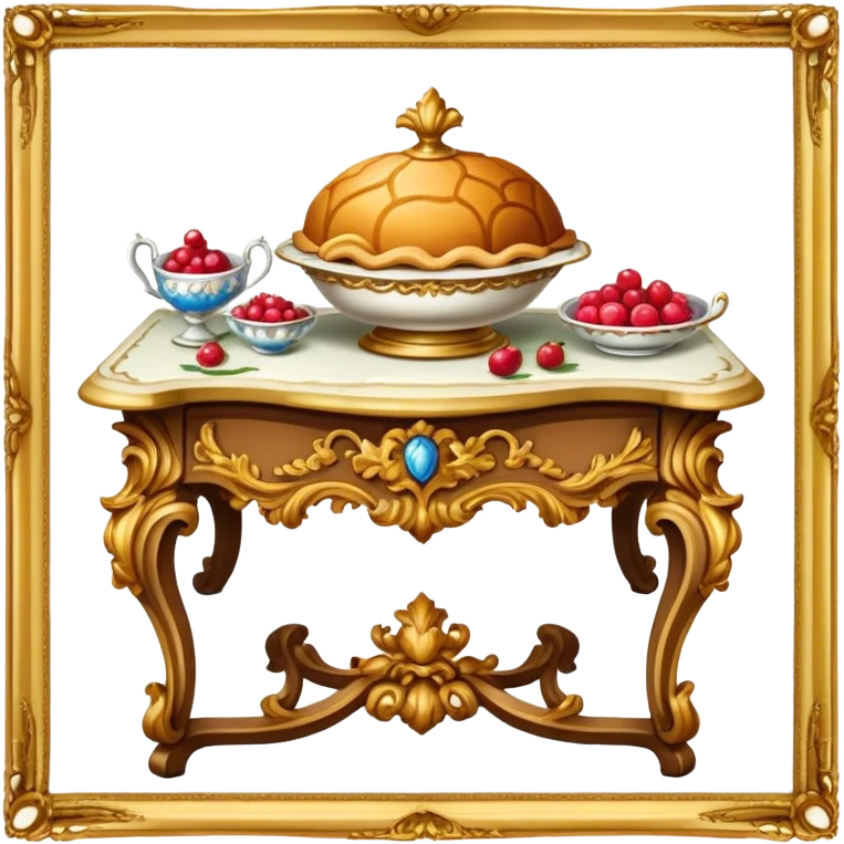 Rococo food table emoji