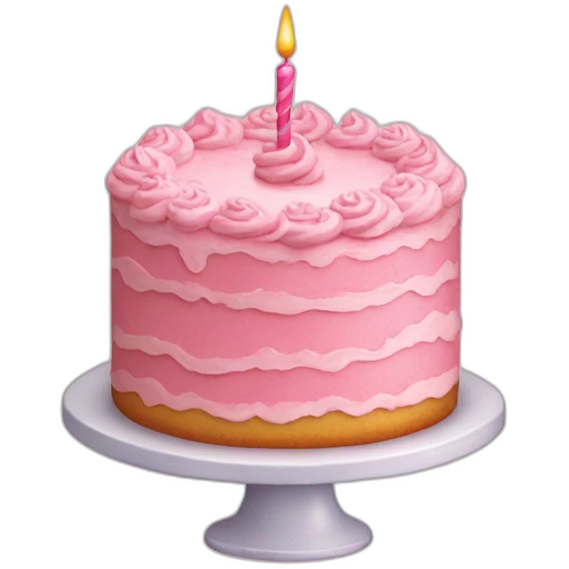 Birthday cake pink frosting emoji