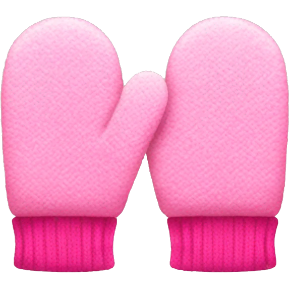 Pink pair of mittens  emoji